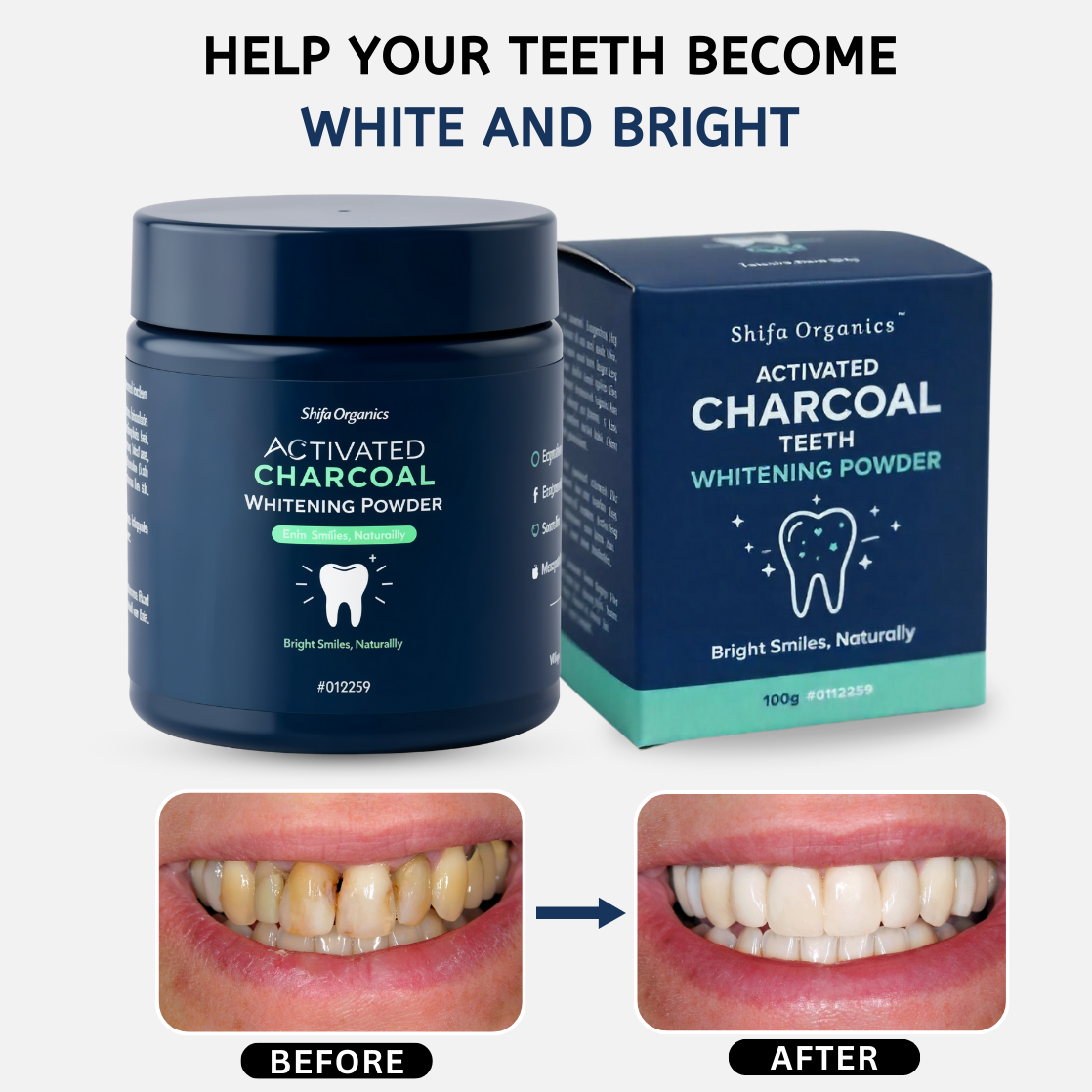 Activated Charcoal Teeth Whitening Powder